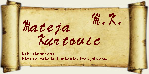 Mateja Kurtović vizit kartica